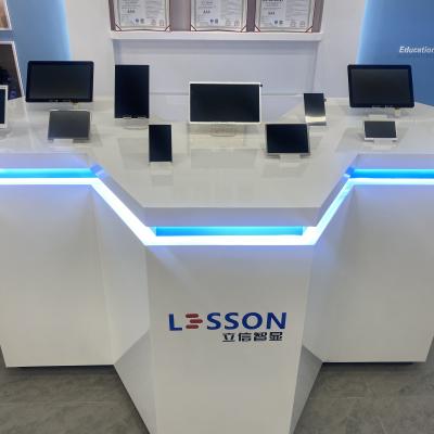 A corner of the product showcase, with a wide range of applied products